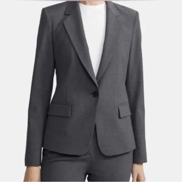 Theory Gabe B‎ 2 Urban Blazer, Size 10 Grey